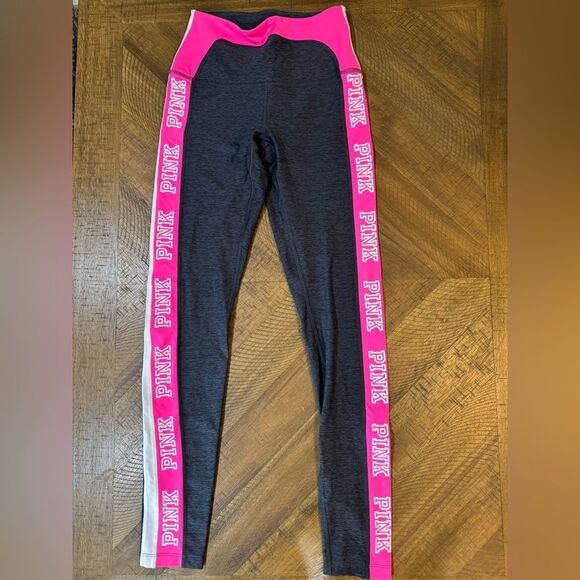 PINK Victoria's Secret Pants - PINK Victoria's Secret Ultimate Charcoal and Hot Pink Leggings
